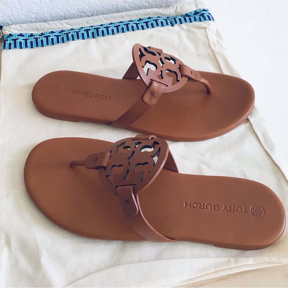 Tory Burch Miller Leather Sandals-New In Box With Dust Bag - Picture 4 of 14